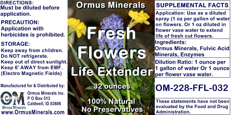 Ormus Minerals Fresh Flower Life Extender Ormus Minerals Fresh Flower Life Extender
