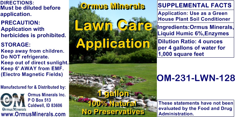 Ormus Minerals Lawn Care Application Ormus Minerals Lawn Care Application