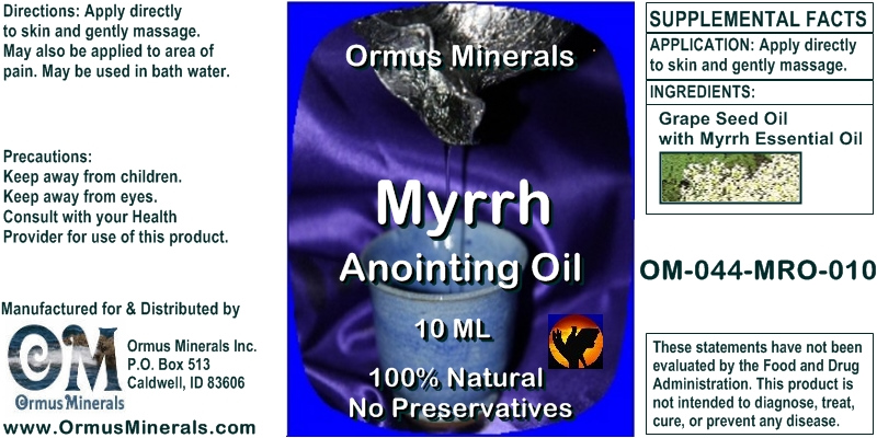 Ormus Minerals Myrrh Anointing Oil Ormus Minerals Myrrh Anointing Oil